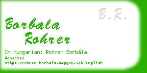 borbala rohrer business card